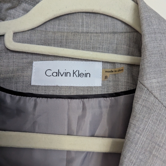 Calvin Klein Women's Gray Blazer - Picture 2 of 9